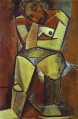 Frau Sitzend 1908 kubist Pablo Picasso